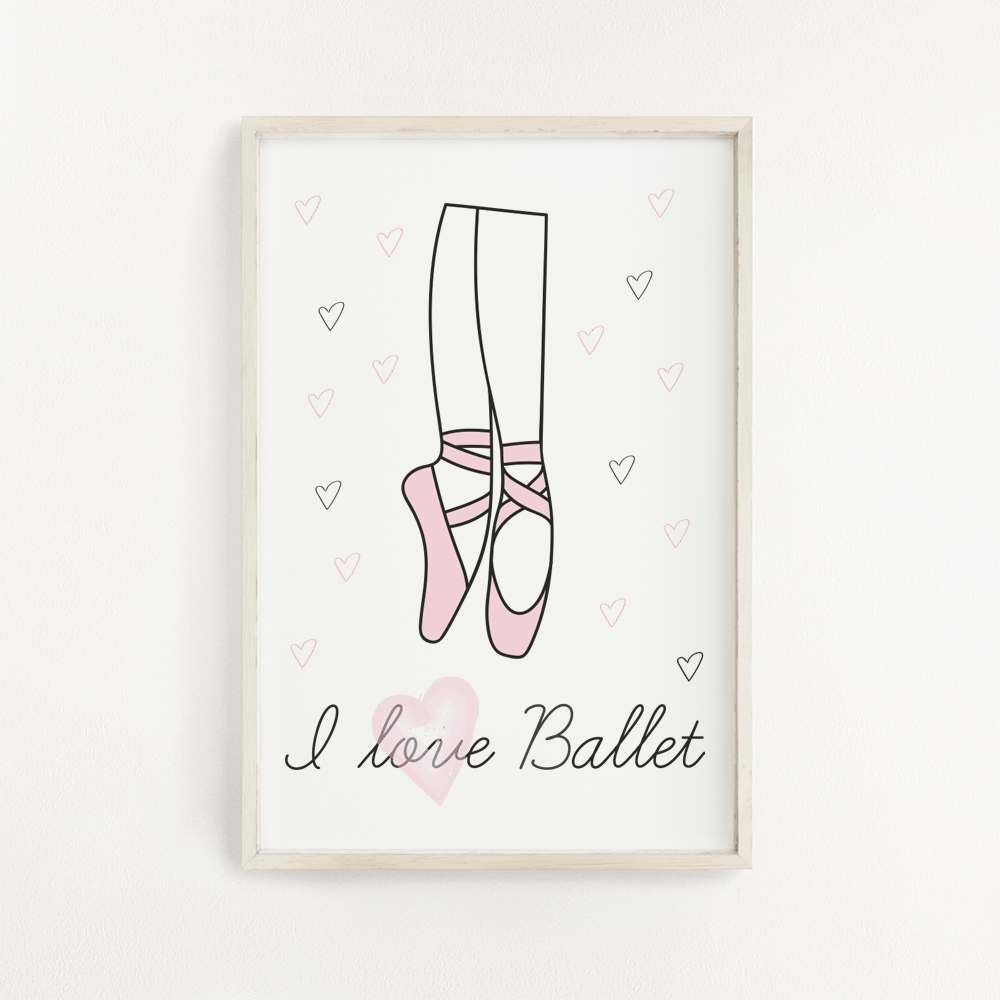 I Love Ballet plakat dekoracyjny