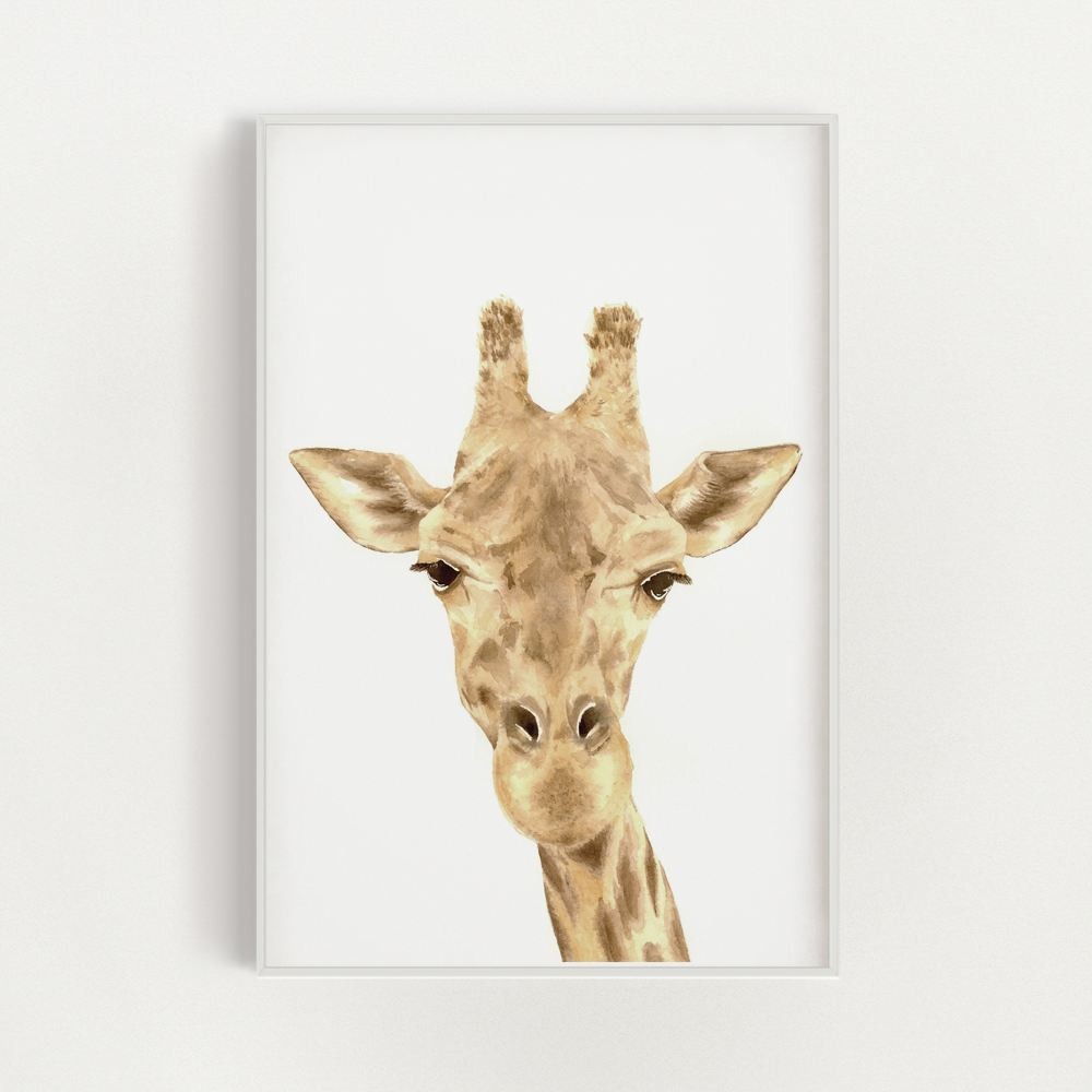 Żyrafa - akwarela plakat dekoracyjny