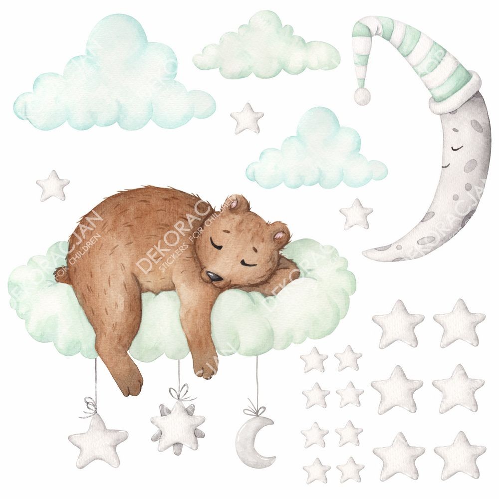 Sweet Dreams Niedźwiadek  naklejki na ścianę dla dzieci