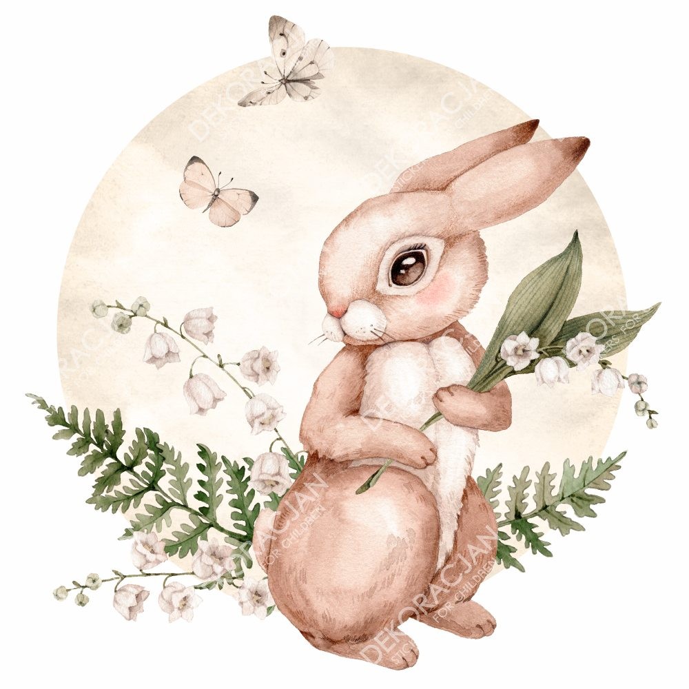 Zwierzątka Z Malowniczego Lasu królik Naklejki na ścianę dla dzieci