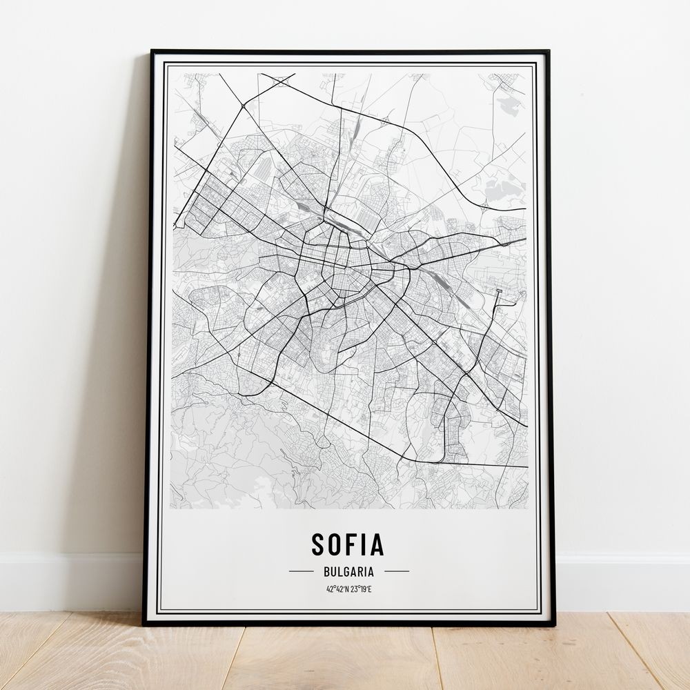 Sofia - plakat, obrazek, poster, mapa, plan miasta