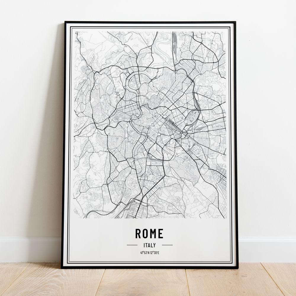 Rzym - plakat, obrazek, poster, mapa, plan miasta