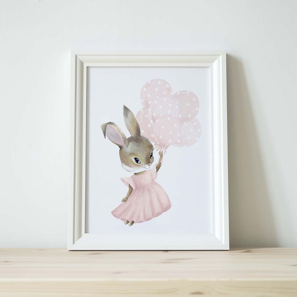Pastelowe króliczki Nr 1 - obrazek do pokoju dziecka